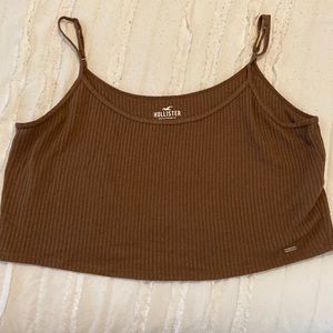 basic brown tank top from hollister